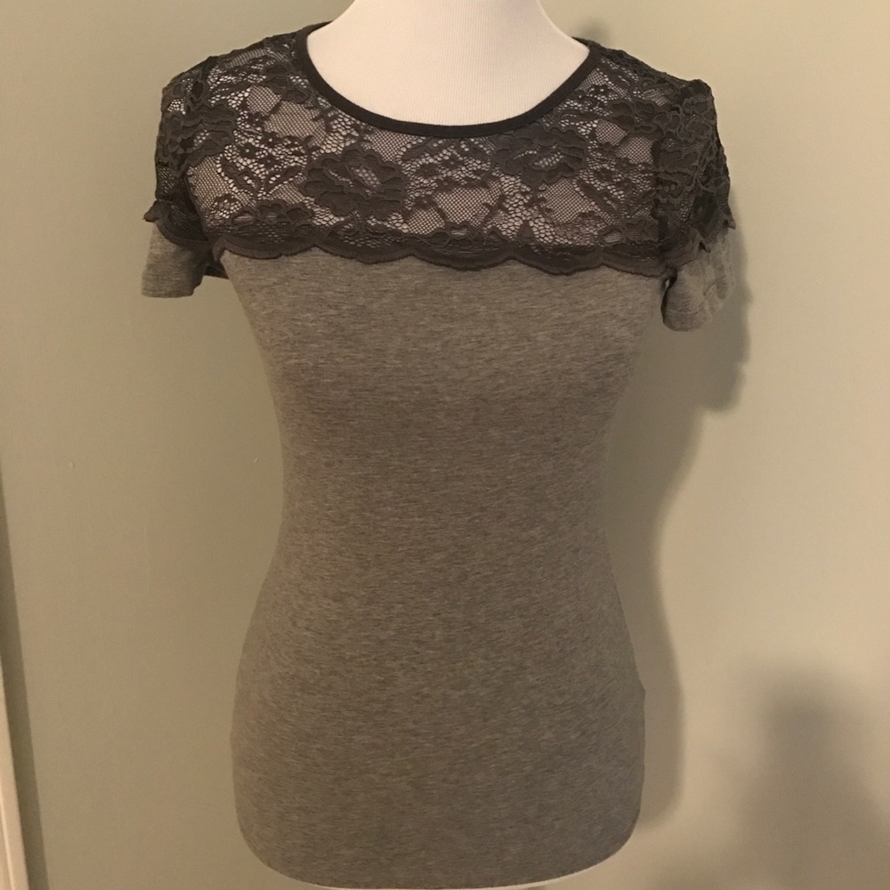 H&M Gray Laced Shirt